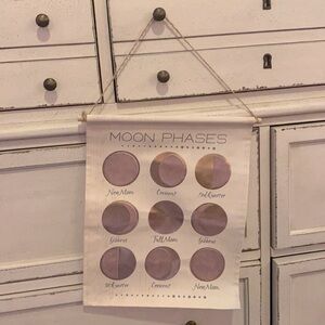 Moon Phases wall decor kids room pink gold hanger​